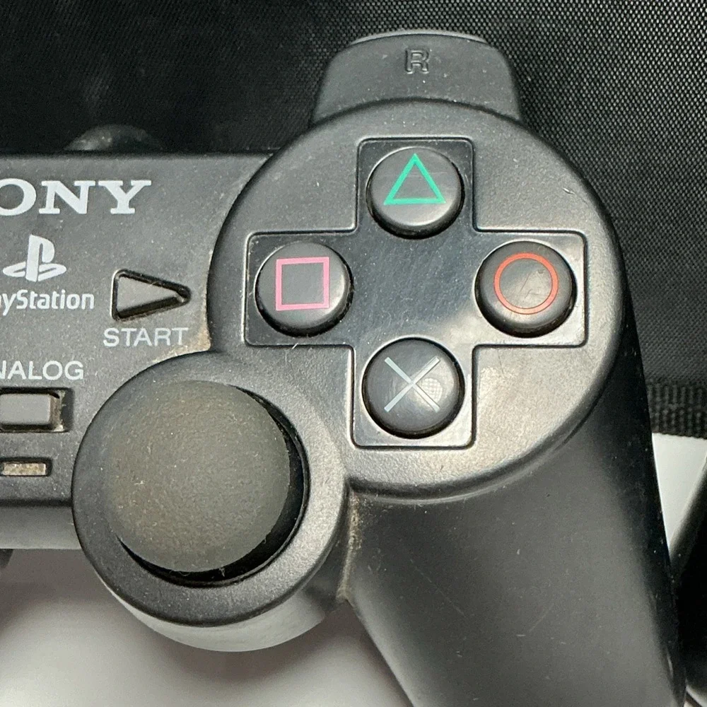 Sony PlayStation 2 DualShock 2 Controller Lot of 2 Black Untested As-Is